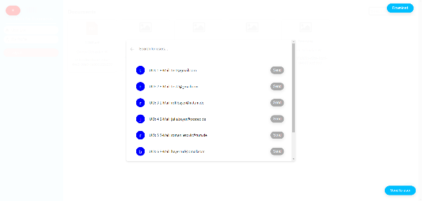 Send Documents to another User